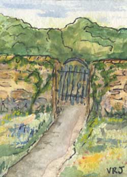 "Garden Gate" by Virginia Jungwirth, Oshkosh WI - Watercolor